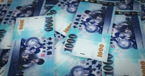 Le dollar taïwanais fait croître une pile d'argent en boucle