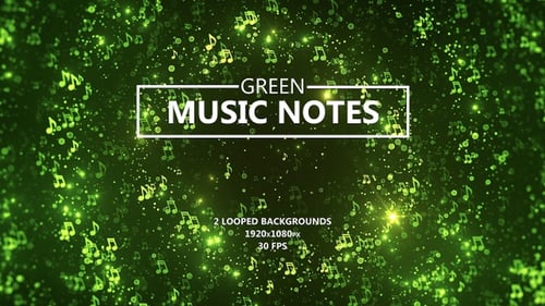 Green Music Notes