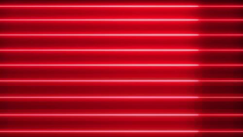 Pulsating Red Neon Lines Looping Abstract Background Animation