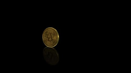 Shattering Gold Bitcoin Coin Logo Reveal