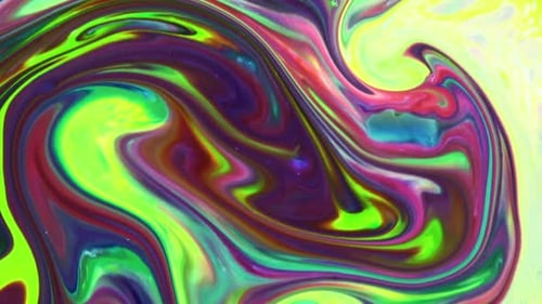 Vibrant Swirling Abstract Background with Colorful Paints