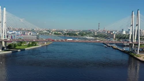 Cablestayed Bridge with Cars