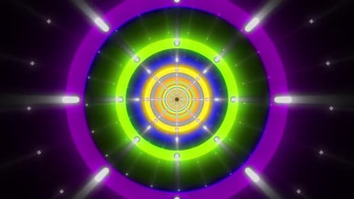 Circle Neon Color Tunnel