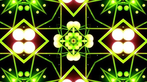 Modèles de kaléidoscope futuriste VJ Loop Mouvement psychédélique Abstrait