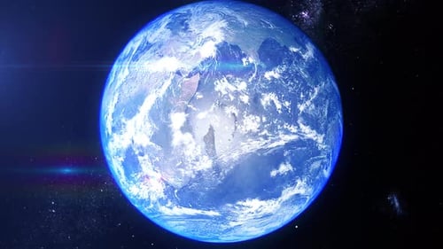 Realistic Earth Zoom North Atlantic Ocean