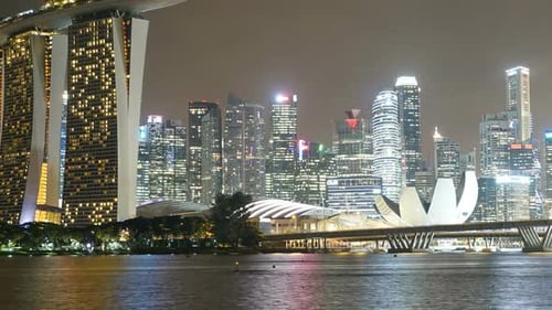 Tl Traffic Sg City Time lapse of Building in Singapore city