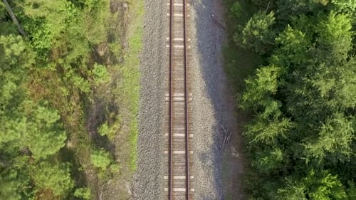 Drohnenaufnahmen von Bahngleisen