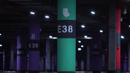 View Of Empty Underground Parking Space