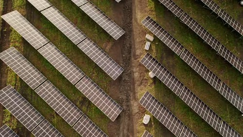 View Large Industrial Solar Energy Farm Producing Concentrated Solar Power