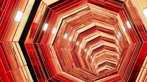 Red Gradient Tunnel 4K Loop