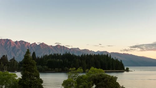Time Lapse - Queenstown, Lake Wakapitu and Mountain Scenery in New Zealand