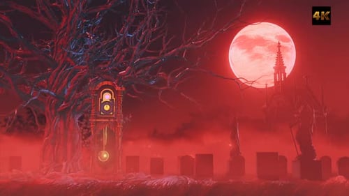 Red Halloween Time 4K