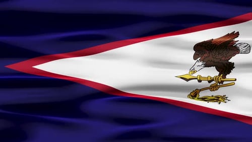 Bandera de Samoa Americana ondeando