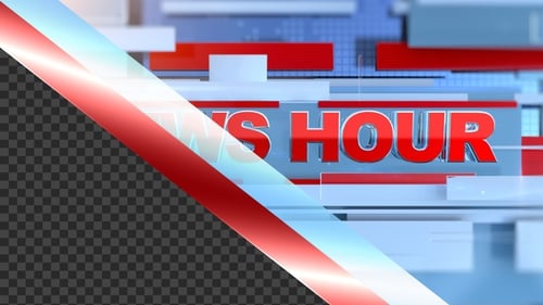 Dynamic Broadcast Opener with Kinetic Text and Geometric Shapes