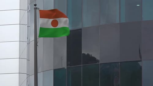 Niger-Flagge Hintergrund 4K