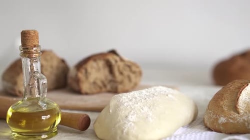 Fresh Raw Bread Dough Ready to Bake