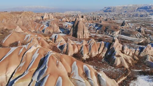 World Heritage, Cappadocia, Gereme, Turkey. Beautiful Mountains of Volcanic Origin.
