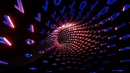 4K Künstlerische Infografiken, Rotationstunnel Technologie-Netzwerk-Datenverbindung