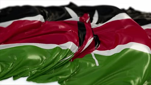 Kenya Flag On A White Chalkboard