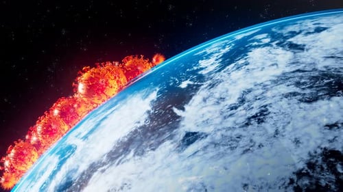 3D Animation of Virus Spreading Across Planet Earth