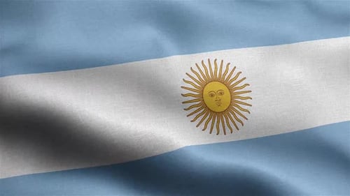 Realistic Waving Argentina National Flag