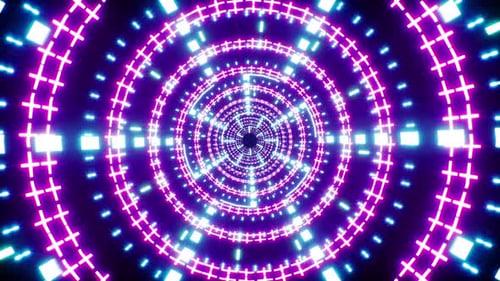 Rotierender Zickzack-Lichttunnelschleifenhintergrund 4K