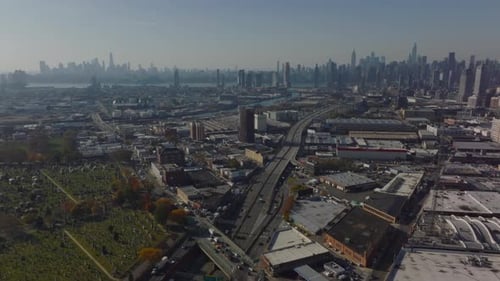 Aerial Panoramic View of Metropolis