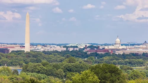 Timelapse of the Cityscape of Washington DC USA