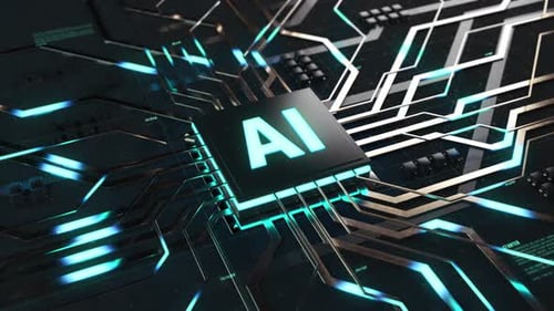 Artificial Intelligence Visualization Animation Concept