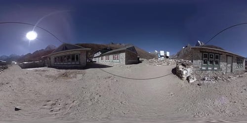 VR of Dingboche and Pheriche Village in Nepal Basic Point of Everest Base Camp Track