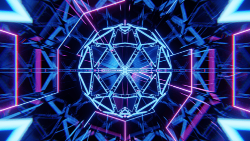 Abstract Sci-fi Futuristic Tunnel VJ Loop