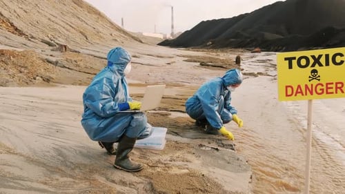 Ecology Experts Examining Industrial Zone