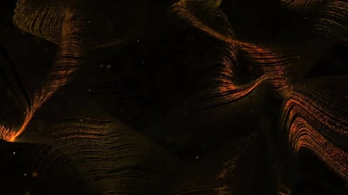 Gold Dynamic Lines Particles Background Loop