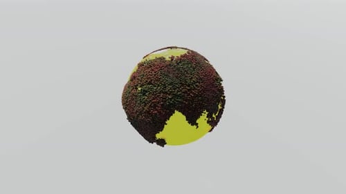 The earth rotates with the yellow sea