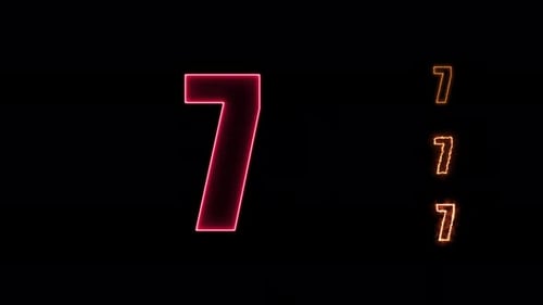 Neon Glow Countdown Numbers Pack