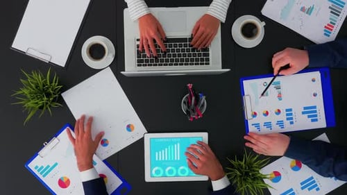 Company Manager Explaining Financial Reports