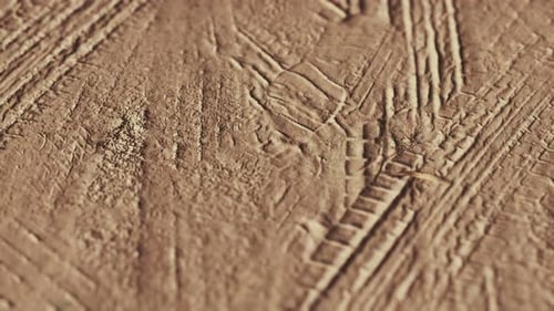 Closeup of Dirty Ground Road