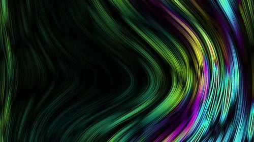 Vibrant Fluid Neon Lines Abstract Motion Background Loop