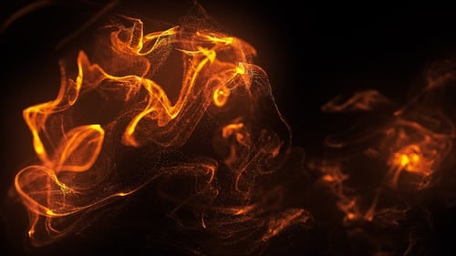 Gold Fluid Particles Background Loop