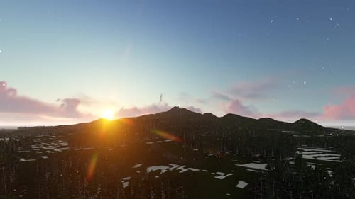 Snowy Hills View