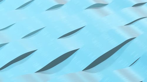 Abstract Flowing Light Blue Waves Background Loop