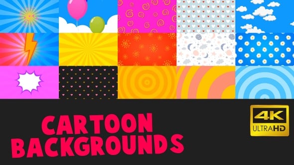 Vibrant Cartoon Animated Backgrounds Pack with Seamless Loops ...