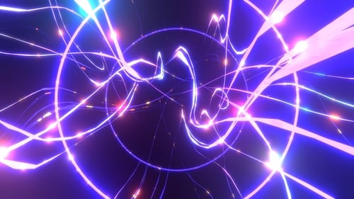 Abstract Neon Strands