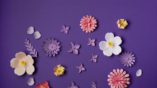 Flower Easter Background with Copy Space