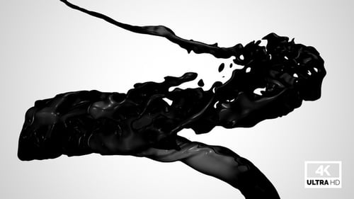 Circle Black Ink Splash V1