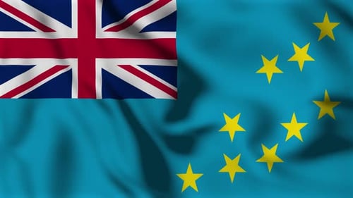 Tuvalu Flag Animation Loop Background
