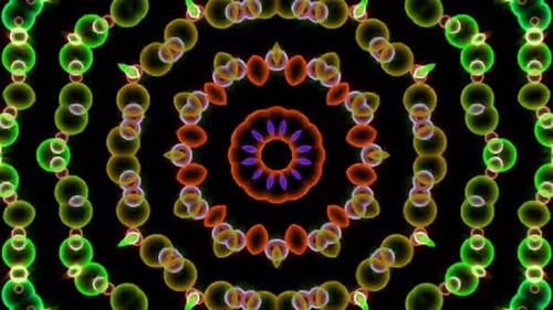 Vibrant Abstract Kaleidoscope Pattern Animated Background