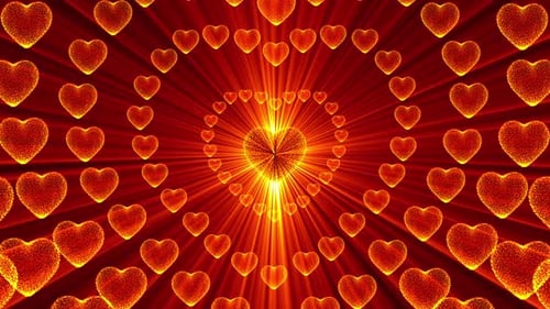 Hearts Red Loop Background