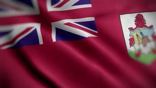 Realistic Waving Bermuda Flag Animation