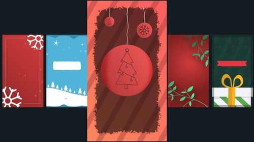 Animated Christmas Vertical Social Media Stories Pack